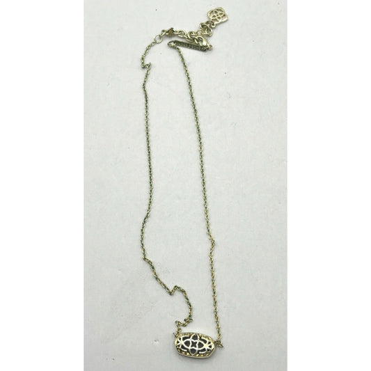 Kendra Scott Gold Plated Necklace With Druzy Pendant