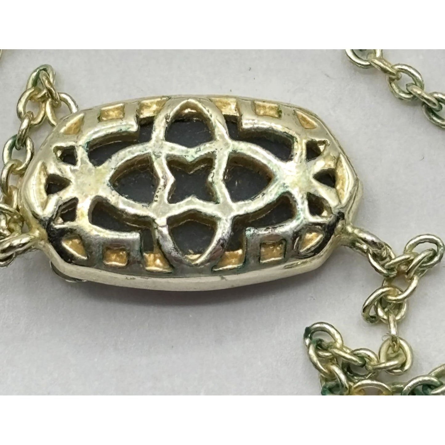 Kendra Scott Gold Plated Necklace With Druzy Pendant