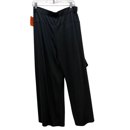 NWT Alembika Black Wide-Leg Pants With Draped Pockets Size 4