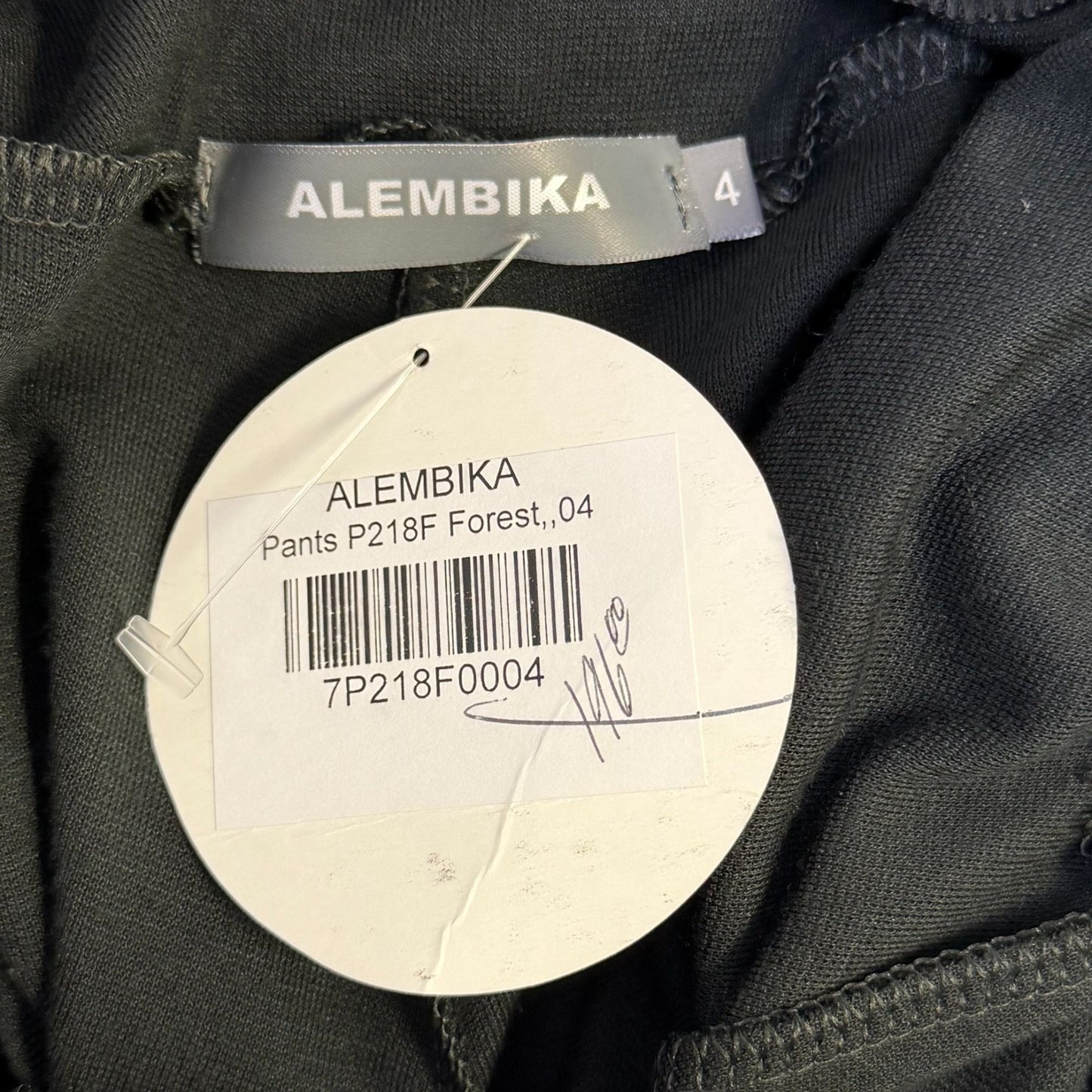 NWT Alembika Black Wide-Leg Pants With Draped Pockets Size 4