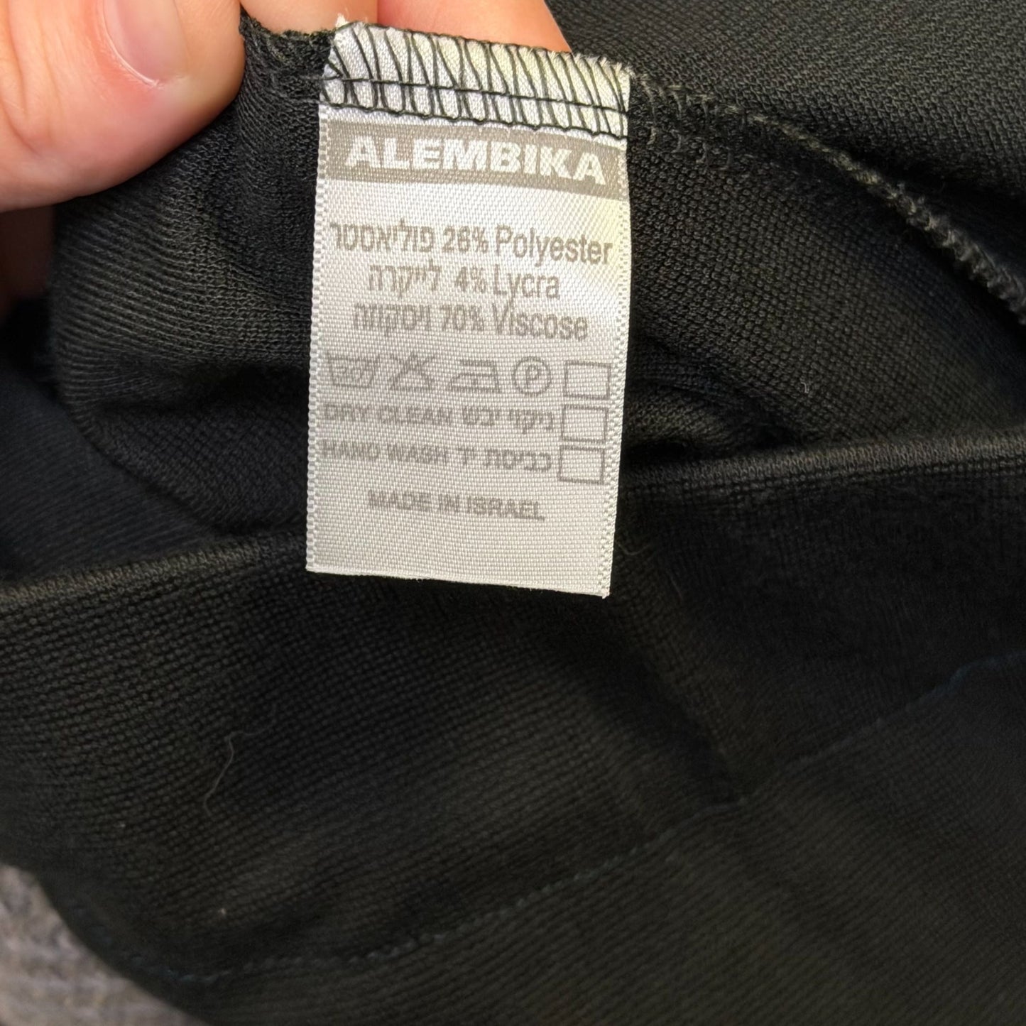 NWT Alembika Black Wide-Leg Pants With Draped Pockets Size 4