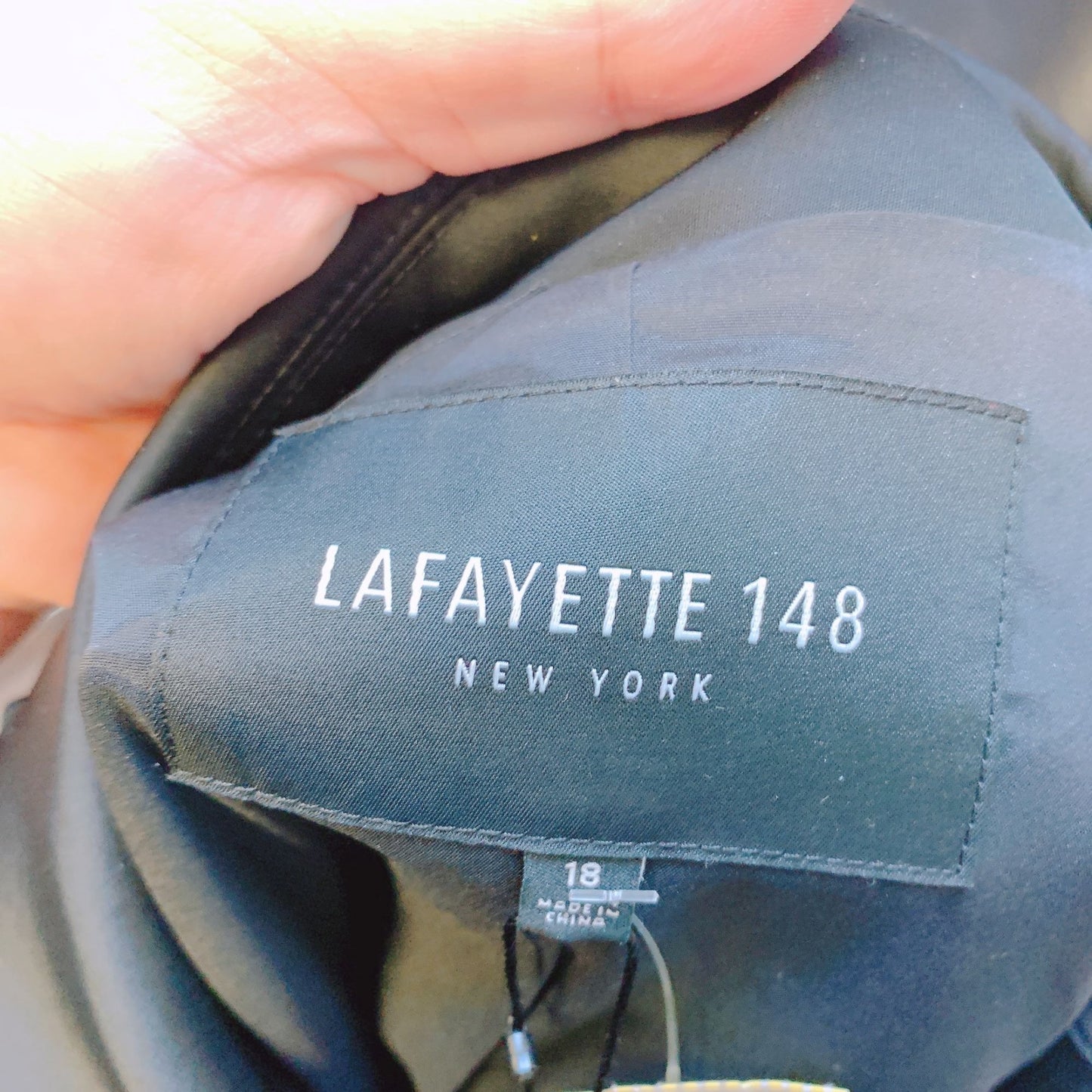 NWT Lafayette 148 New York Black Double-Breasted Blazer Jacket 18