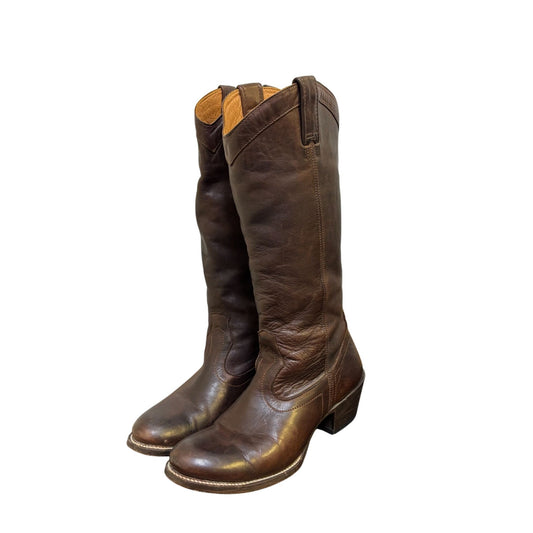 Stetson Western Leather Boots Brown Size 6.5