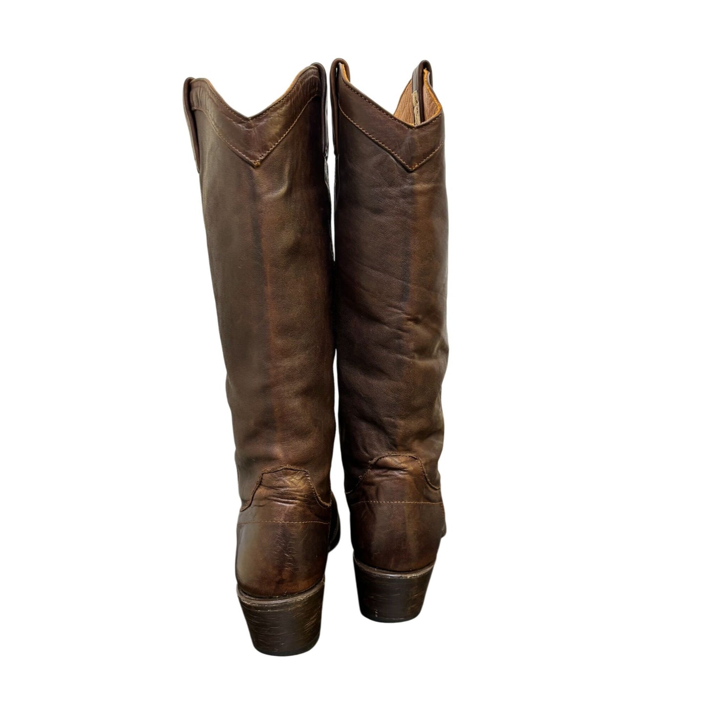 Stetson Western Leather Boots Brown Size 6.5