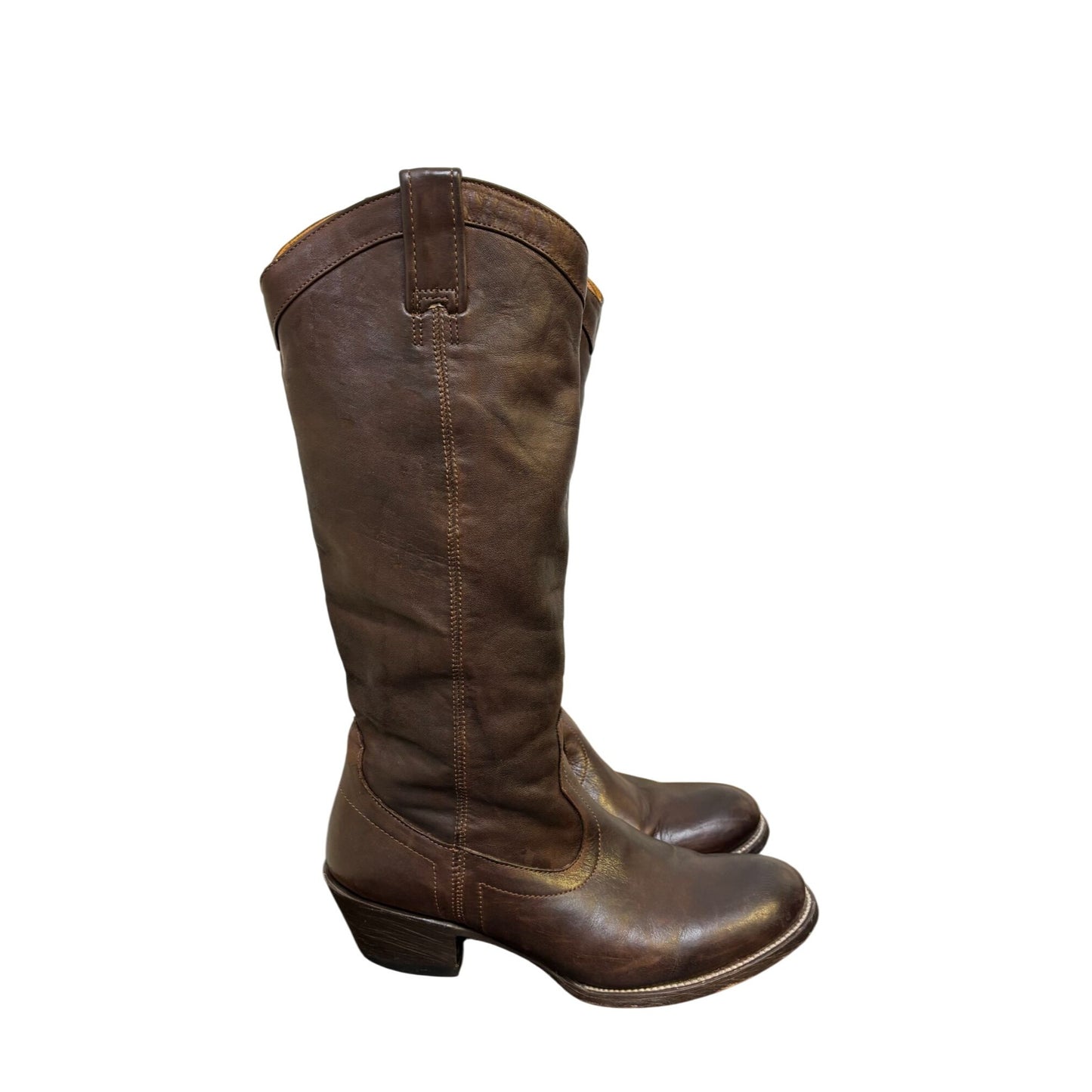 Stetson Western Leather Boots Brown Size 6.5