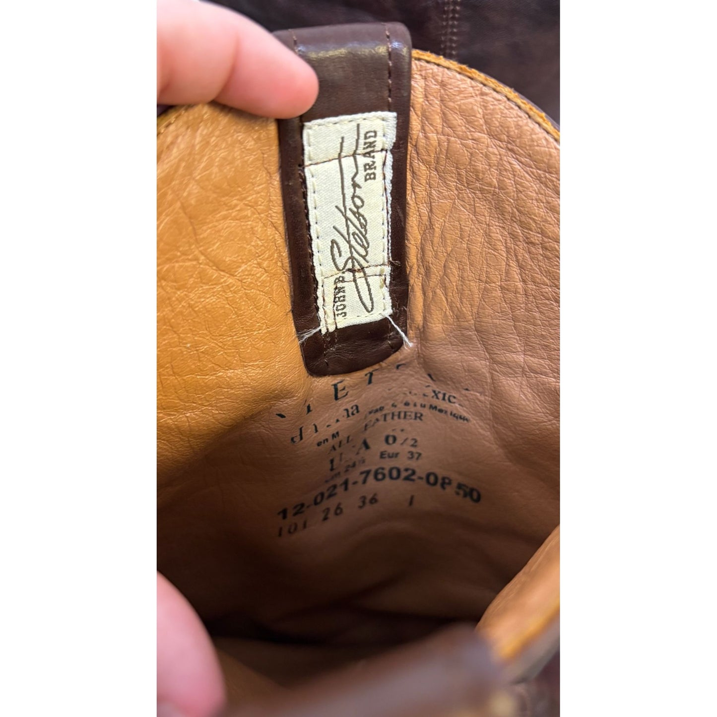 Stetson Western Leather Boots Brown Size 6.5