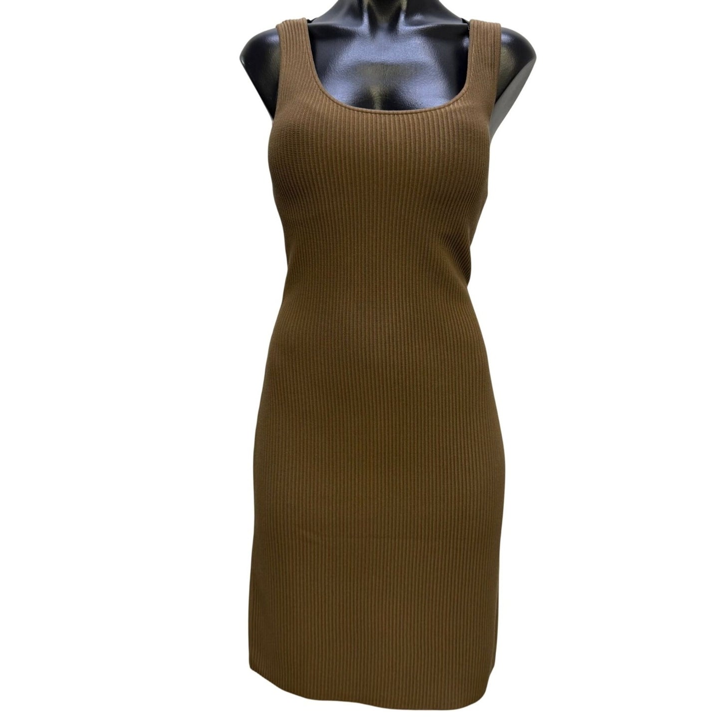 NWT Banana Republic Brown Ribbed Knit Sleeveless Dress S