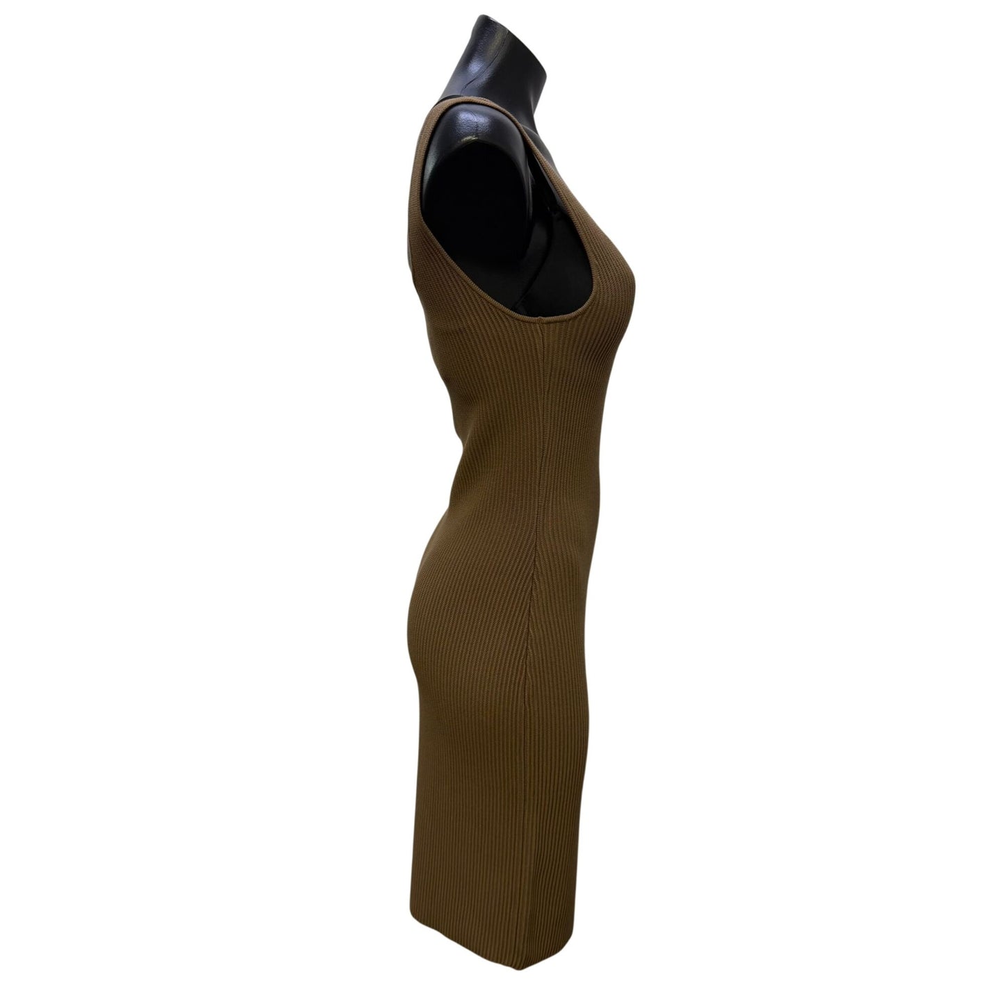 NWT Banana Republic Brown Ribbed Knit Sleeveless Dress S