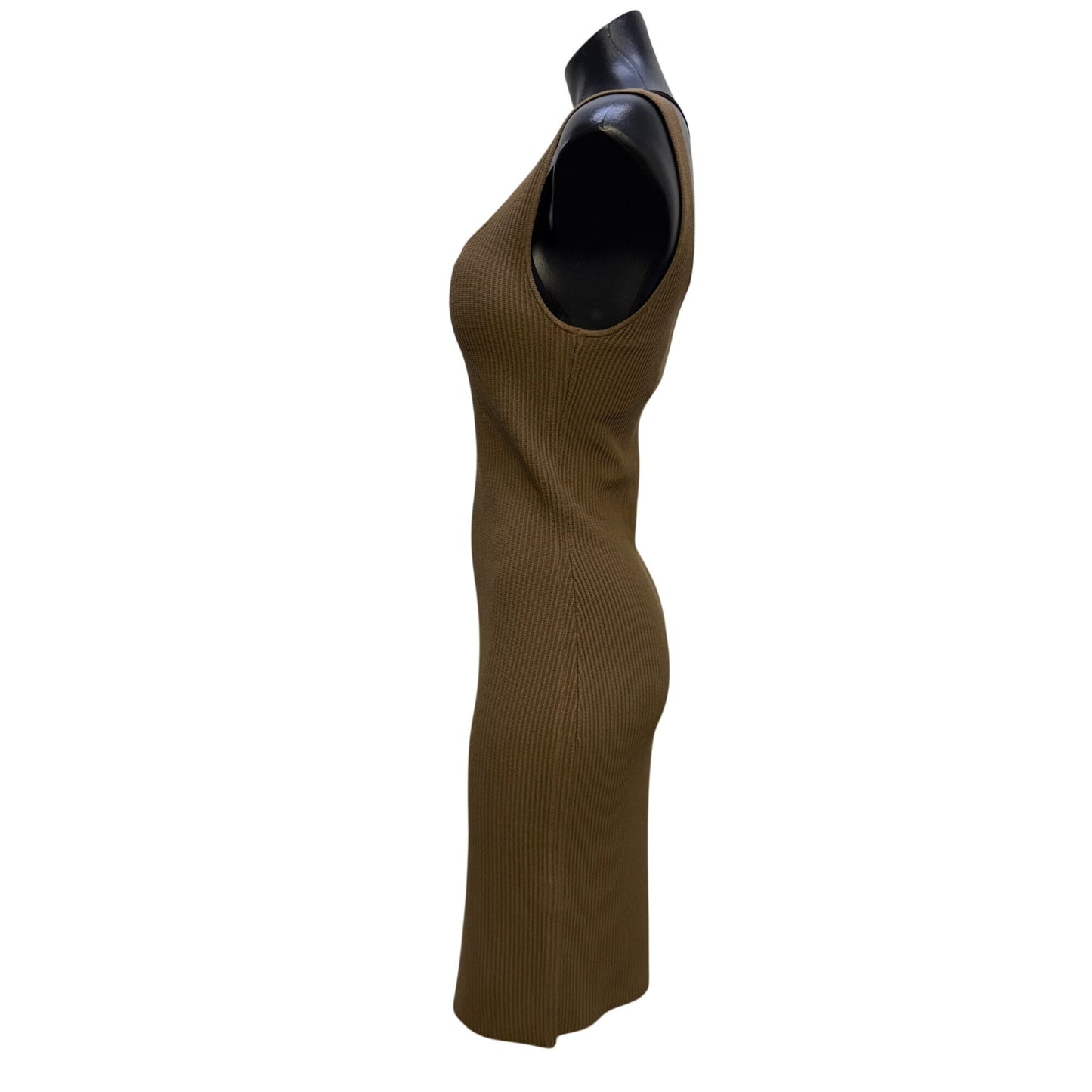 NWT Banana Republic Brown Ribbed Knit Sleeveless Dress S