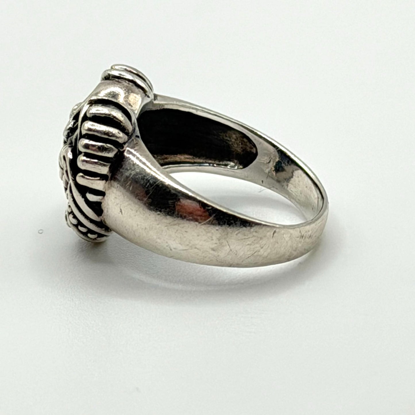 Vintage Sterling Silver Devils Heart Ring Size 8