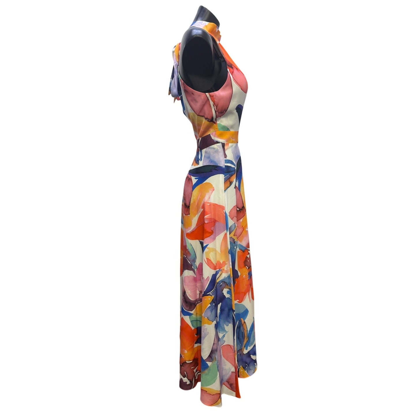 NWT Tahari Arthur S. Levine Multi-Color Halter Maxi Dress Floral Print 8