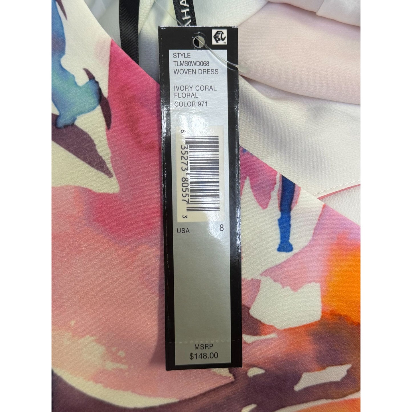 NWT Tahari Arthur S. Levine Multi-Color Halter Maxi Dress Floral Print 8