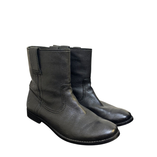 Frye Black Leather Ankle Booties Size 8