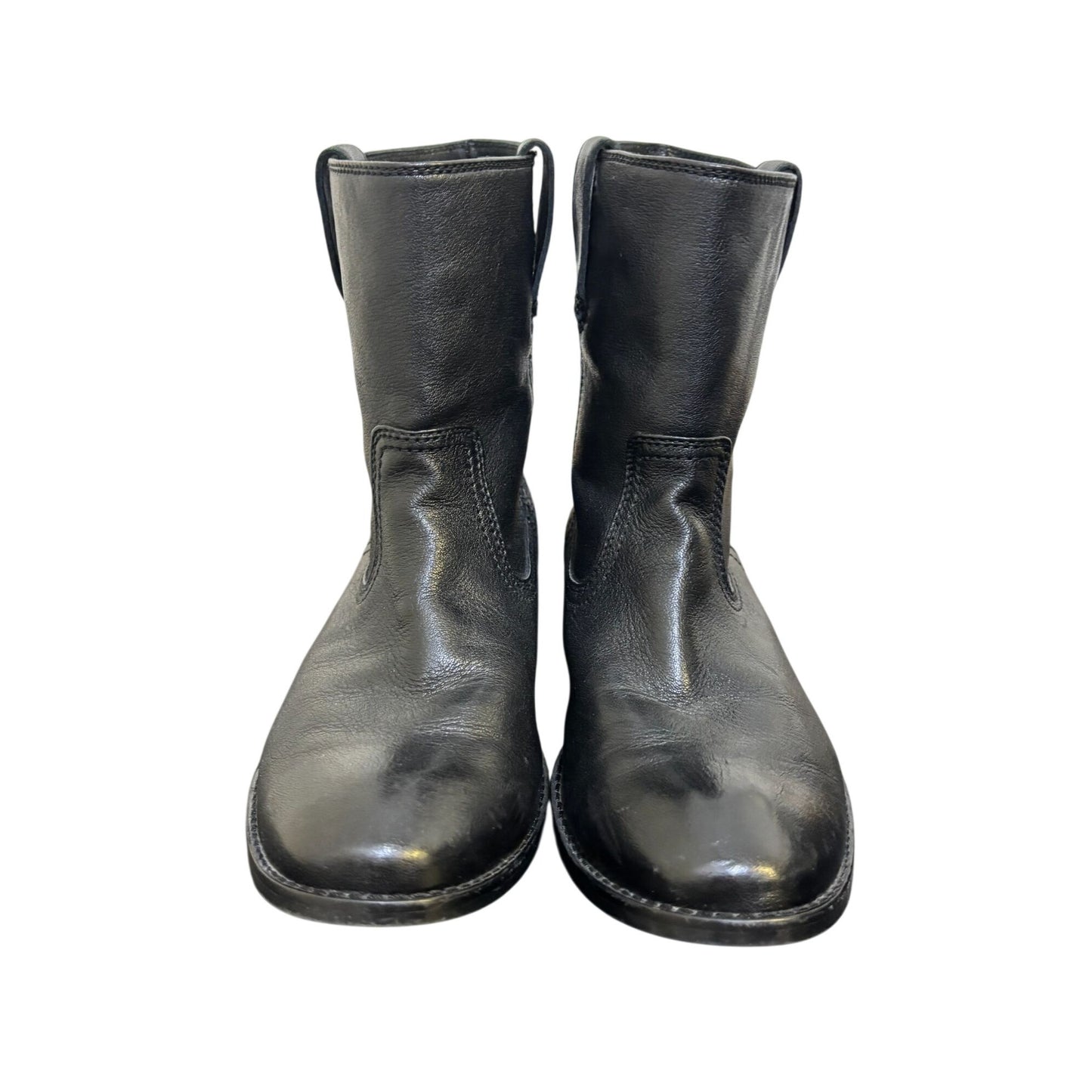 Frye Black Leather Ankle Booties Size 8