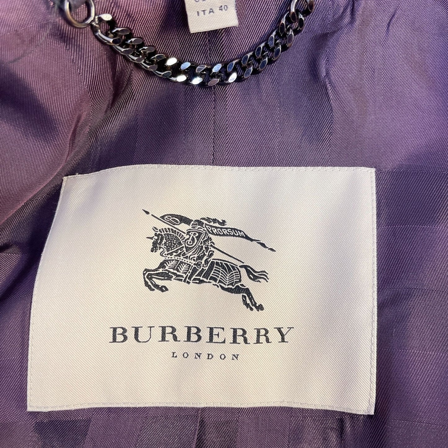 *Burberry Iridescent Trench Coat Size 6