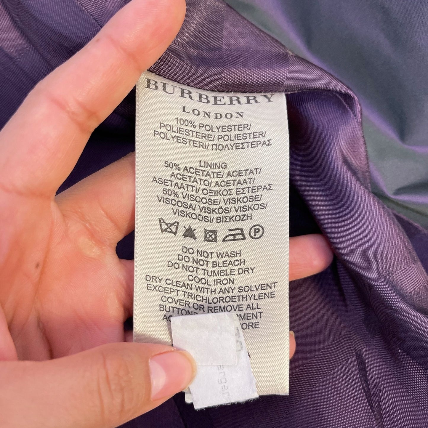 *Burberry Iridescent Trench Coat Size 6