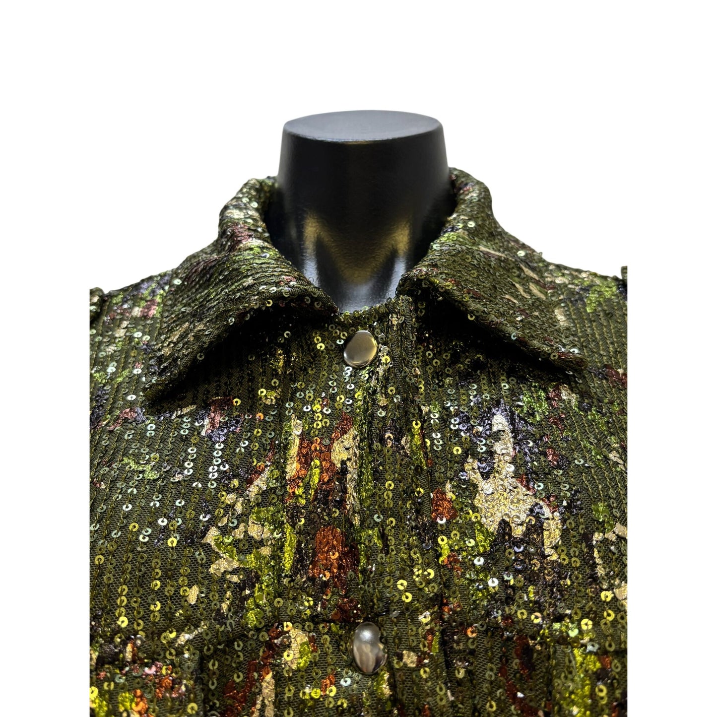 NWT Miss Me Green Sequin Jacket With Drawstring Waist L