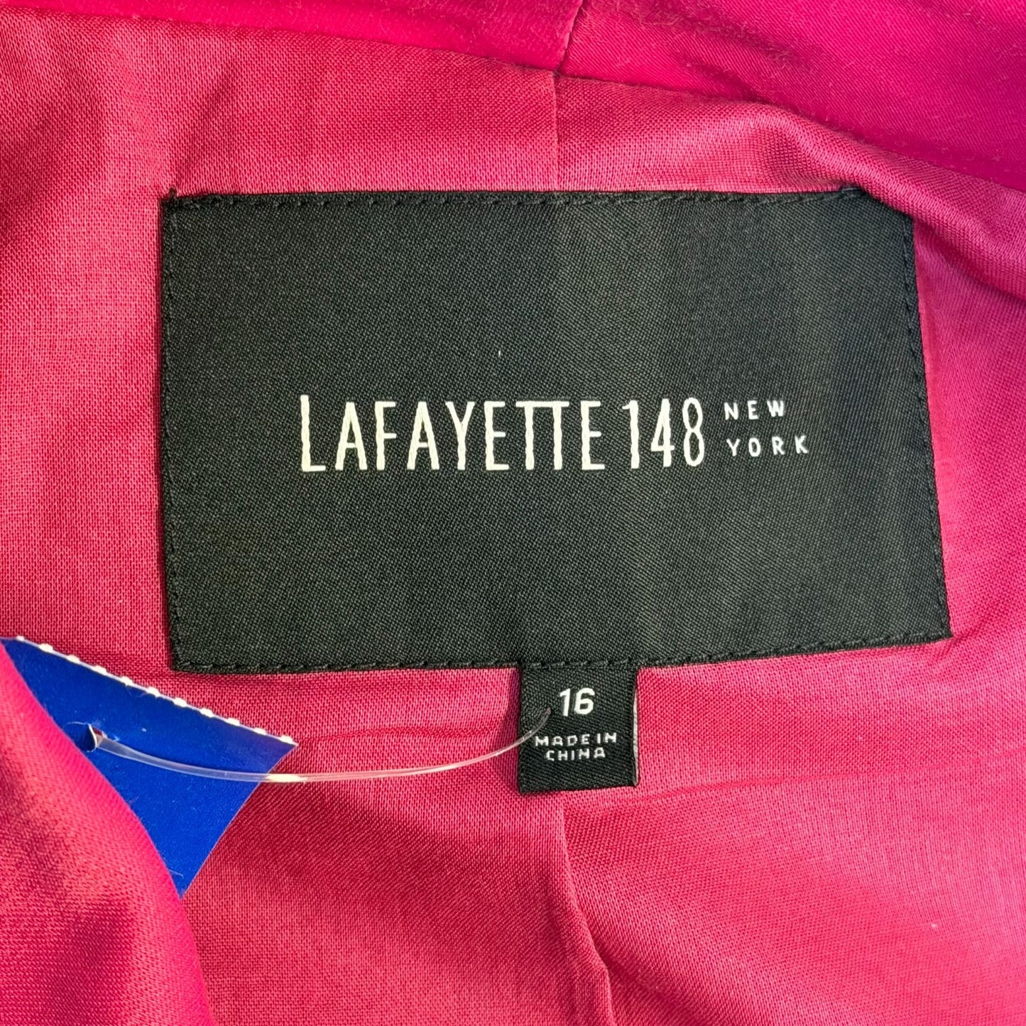 Lafayette 148 Pink Waterfall Open-Front Blazer Size 16