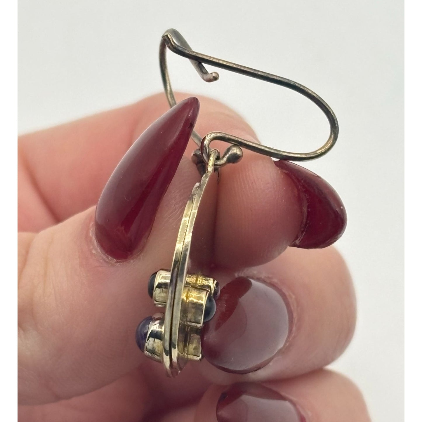 Banana Republic 925 Gold Plated Earrings With Stones