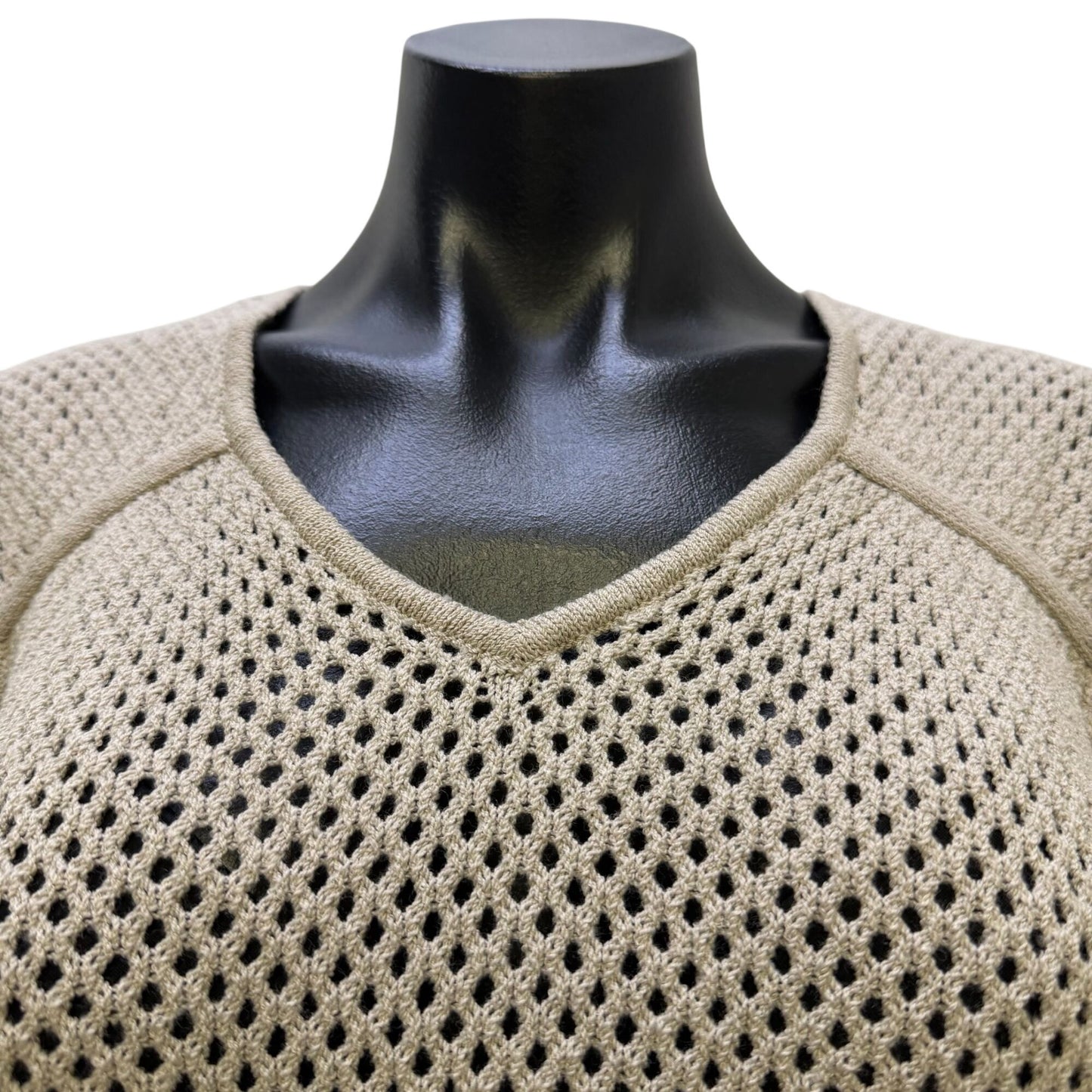 St. John Sport By Marie Gray Tan Open-Knit Sleeveless Top S