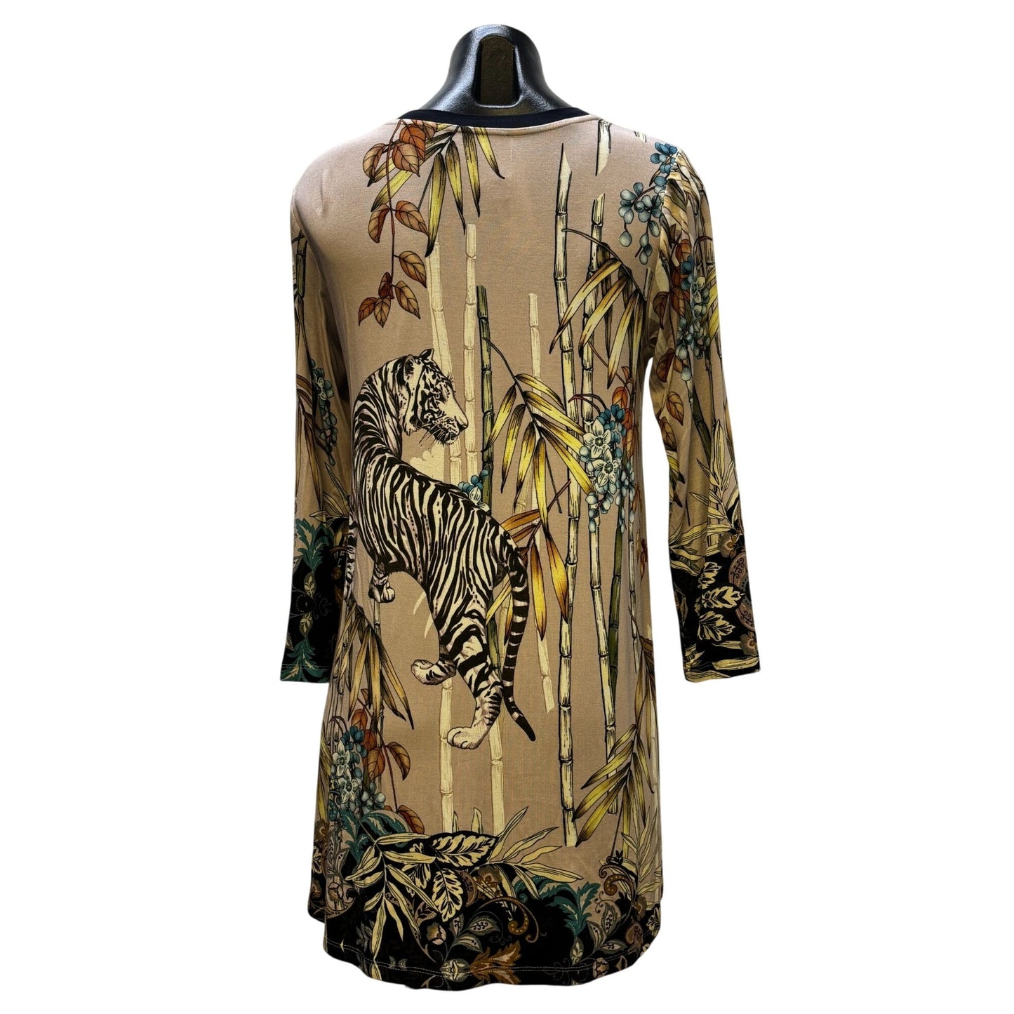 Johnny Was Tiger & Bamboo Print Blush Multi Pullover Blouse S