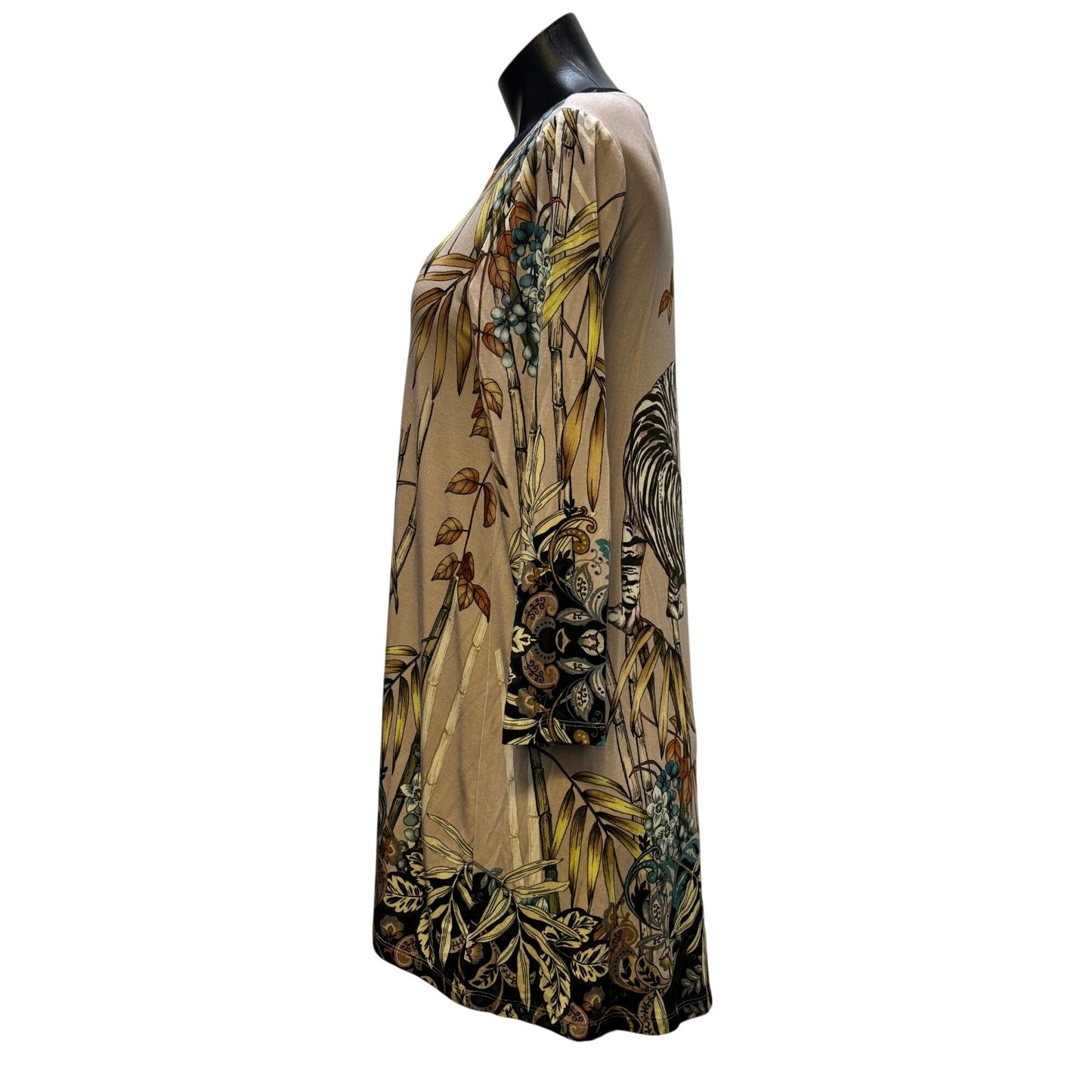Johnny Was Tiger & Bamboo Print Blush Multi Pullover Blouse S