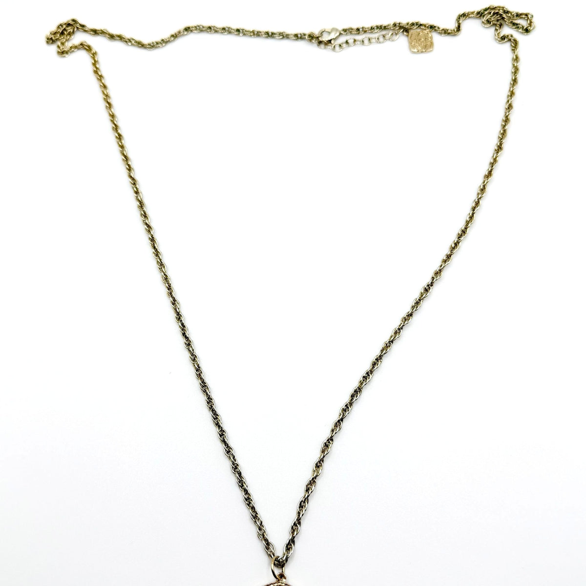 Kendra Scott Gold-Tone Oval Pendant Necklace With Gray Stone