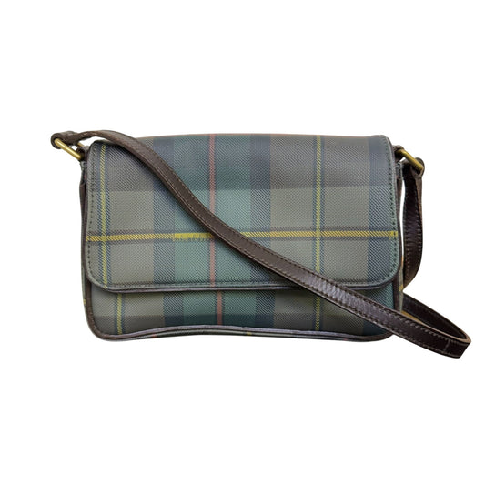Ralph Lauren Plaid Crossbody Bag Green & Red With Adjustable Strap