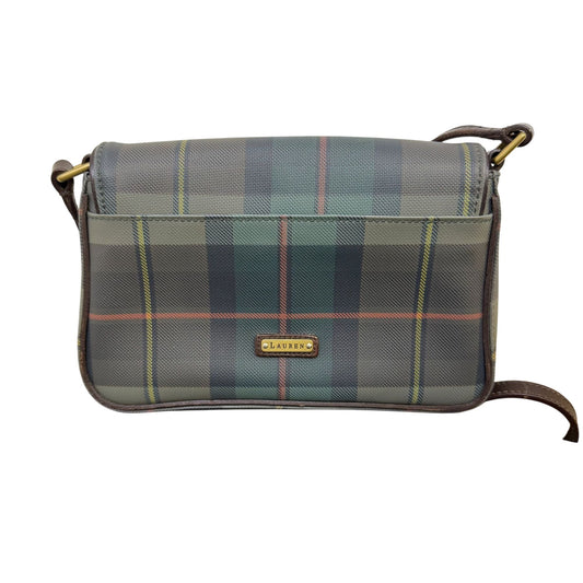 Ralph Lauren Plaid Crossbody Bag Green & Red With Adjustable Strap