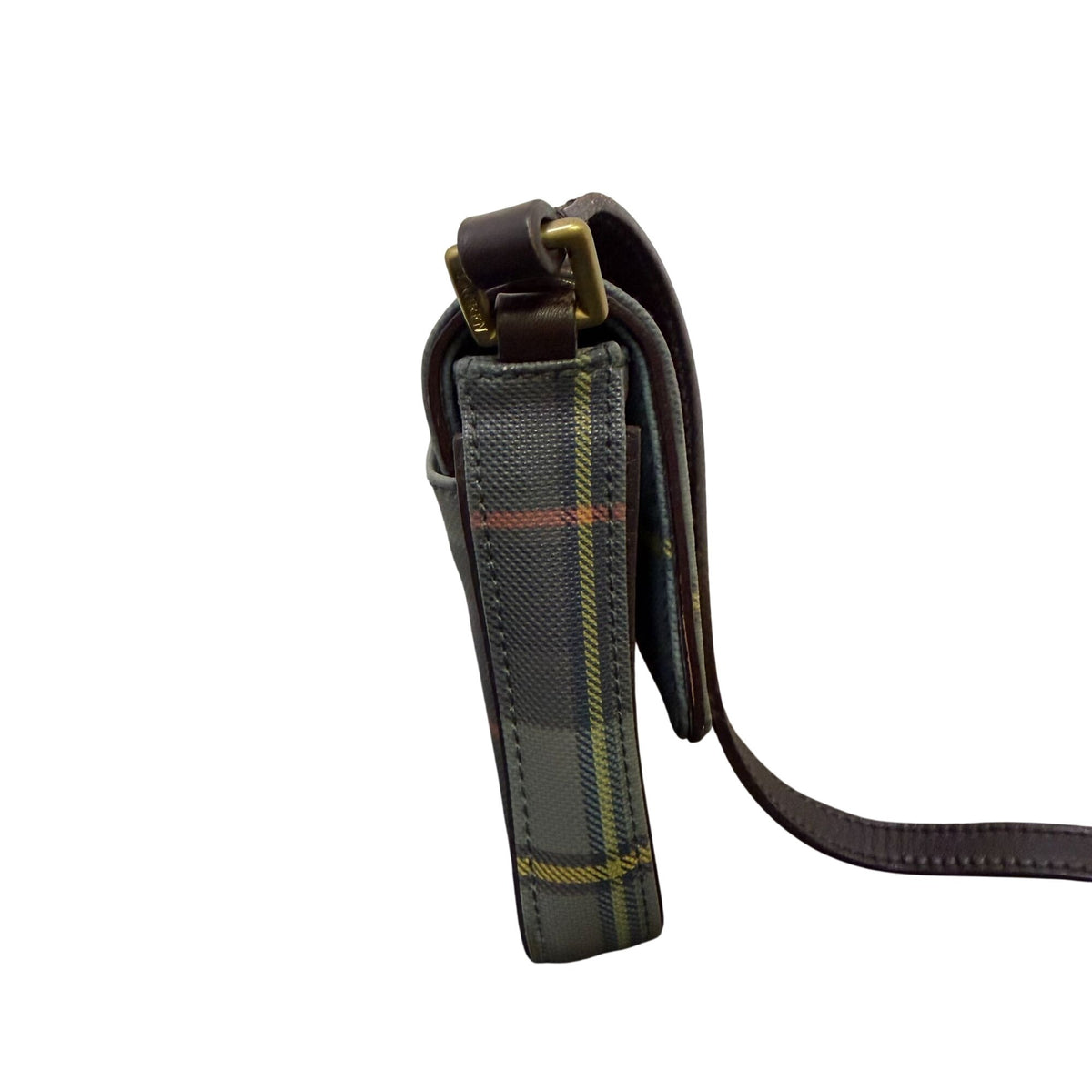 Ralph Lauren Plaid Crossbody Bag Green & Red With Adjustable Strap