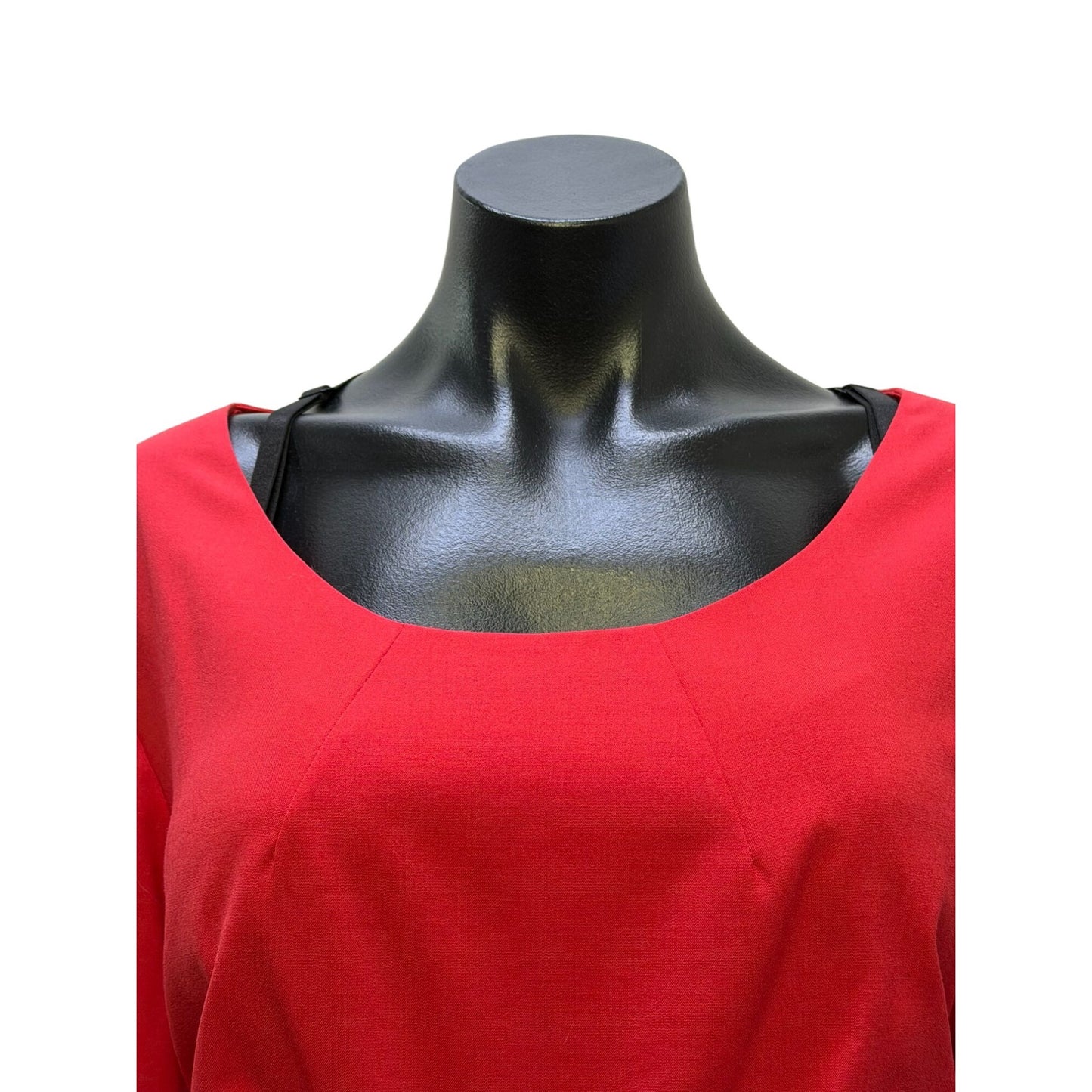 NWT Lafayette 148 New York Red Long-Sleeve Midi Dress Size 16