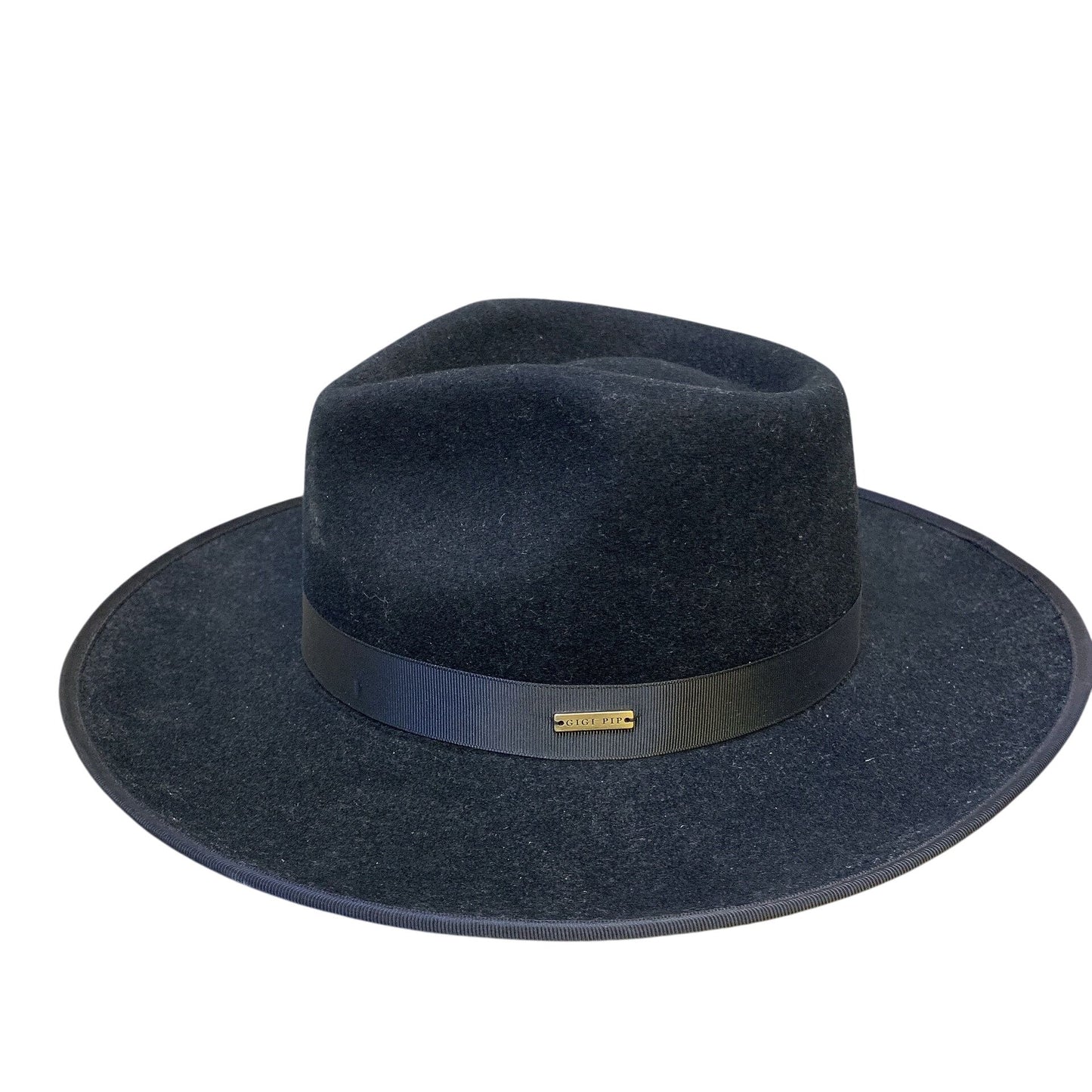 Gigi Pip Black Australian Wool Fedora Hat Size M