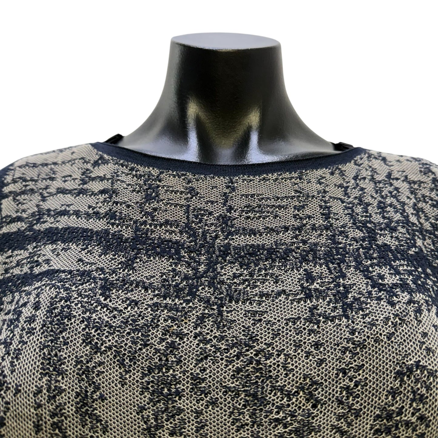 Lafayette 148 New York Navy & Cream Blouse M