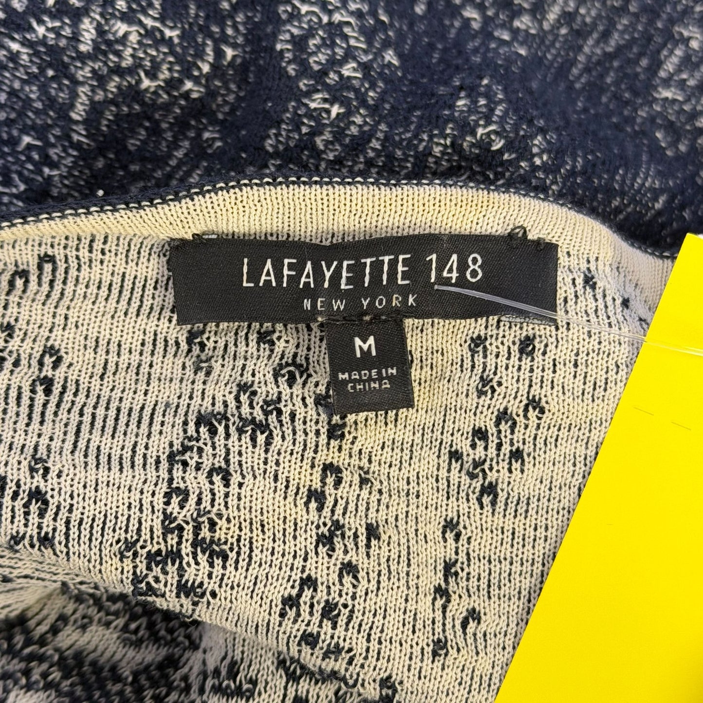Lafayette 148 New York Navy & Cream Blouse M