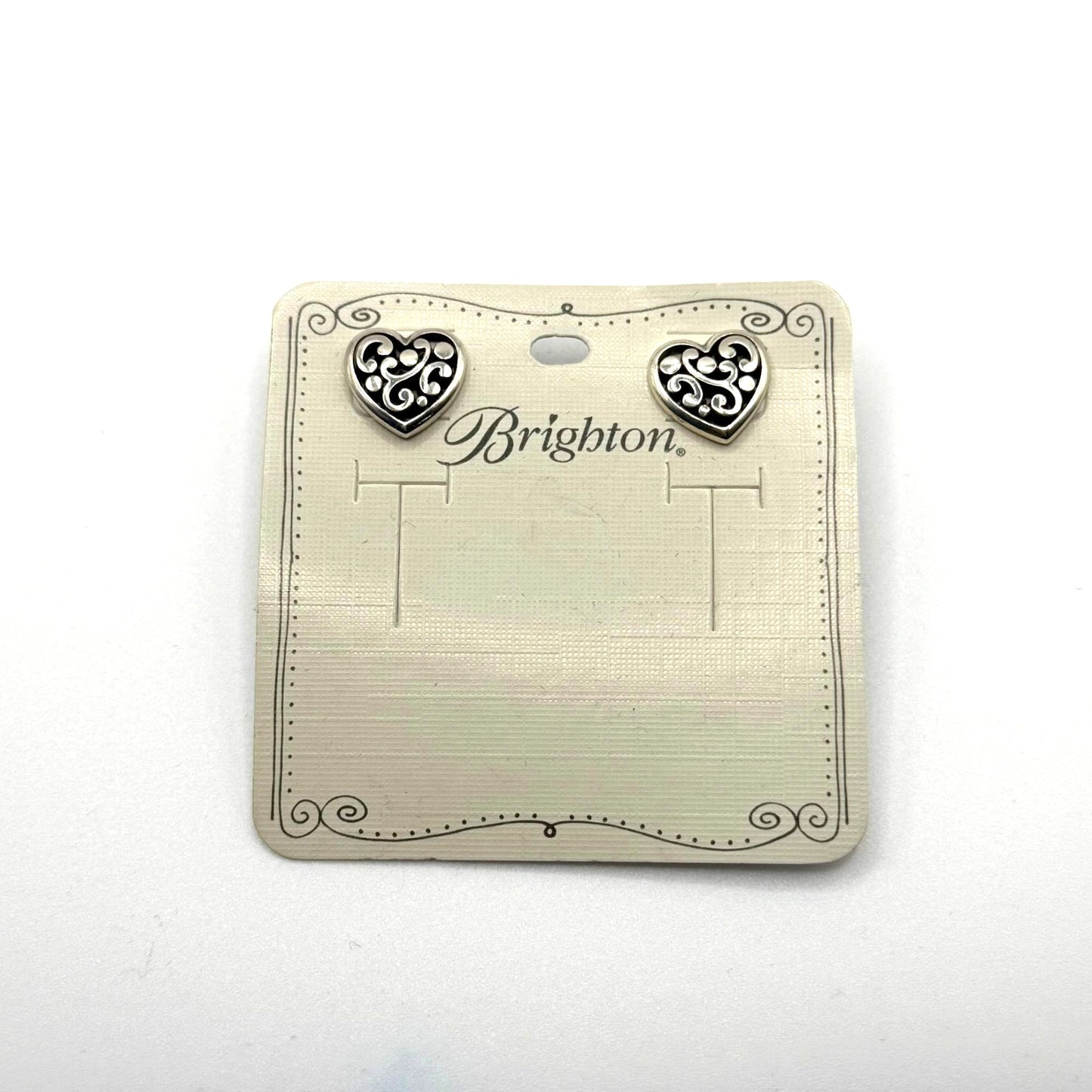 Brighton Contempo Heart Silver Tone Stud Earrings