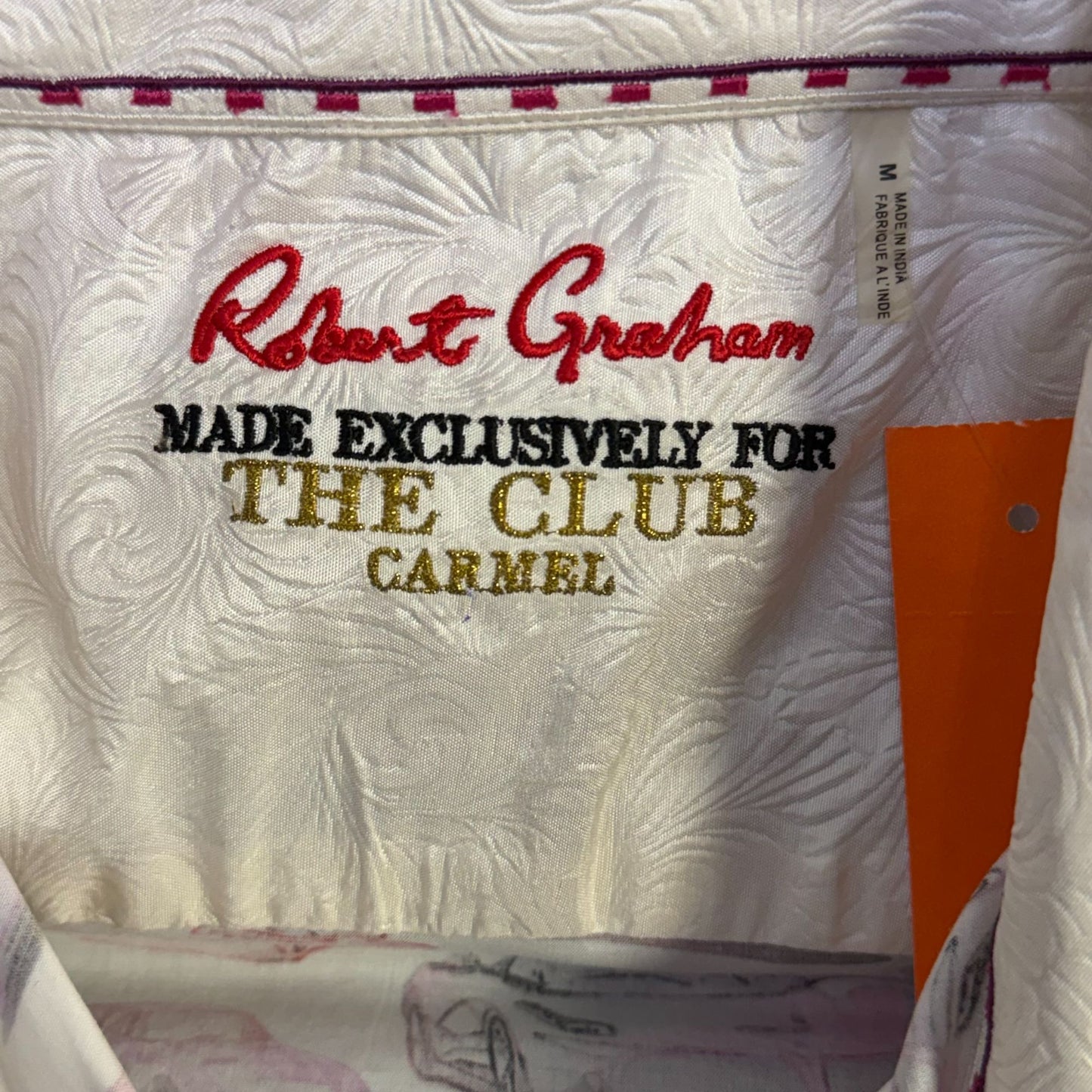 Robert Graham Cars Print Button-Up Shir Pink & Purple M