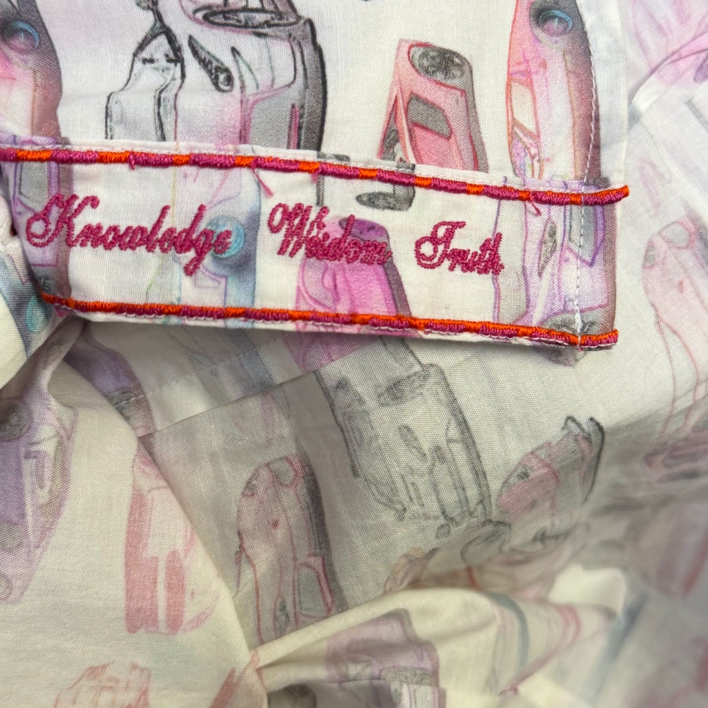 Robert Graham Cars Print Button-Up Shir Pink & Purple M