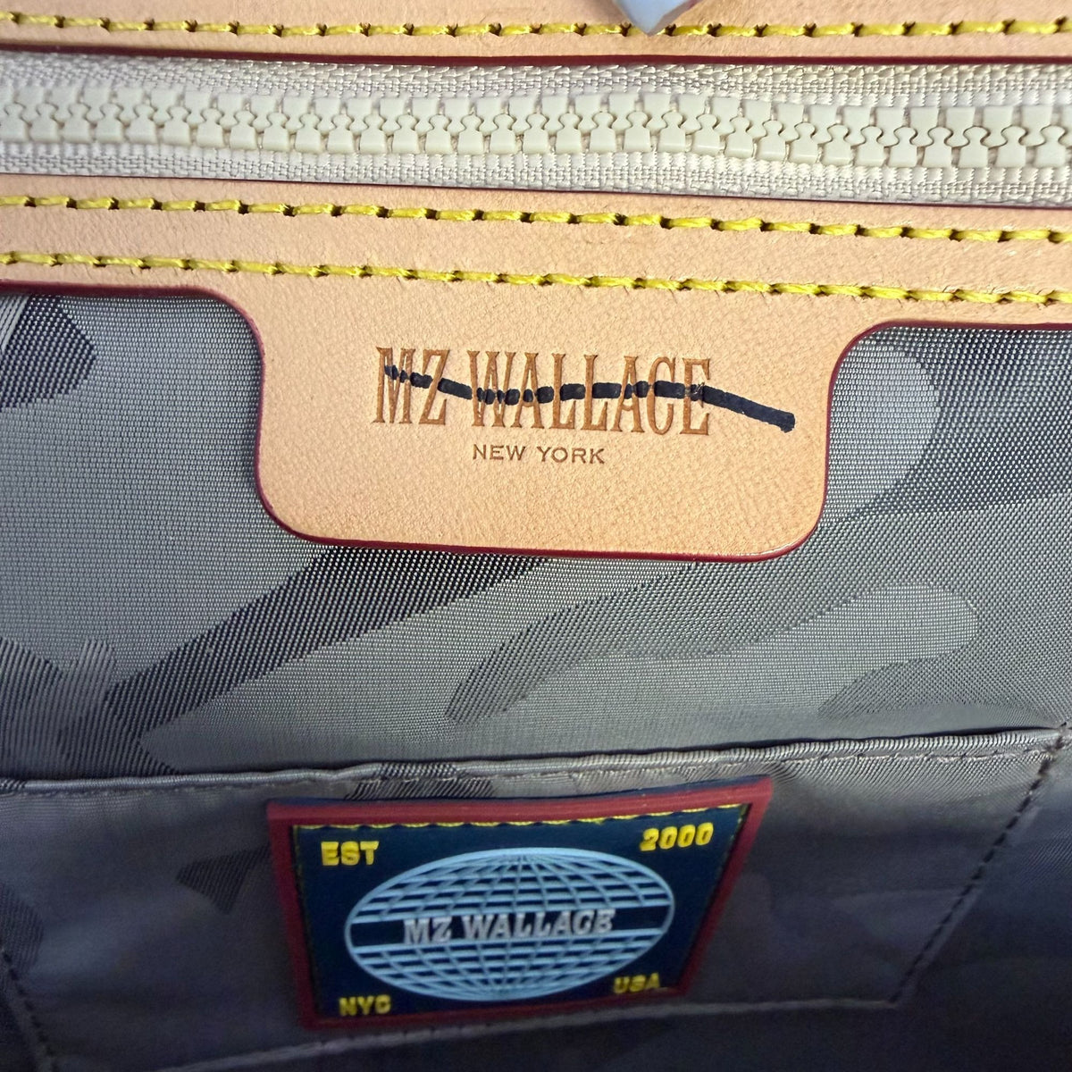NWT MZ Wallace Blue Nylon Backpack With Camo Lining
