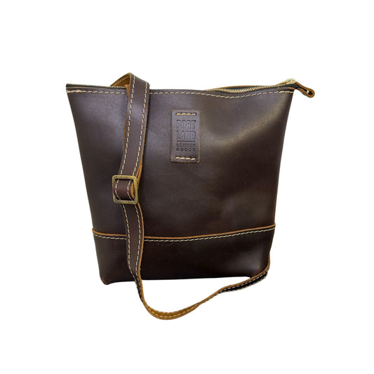 Portland Leather Brown Crossbody Handbag