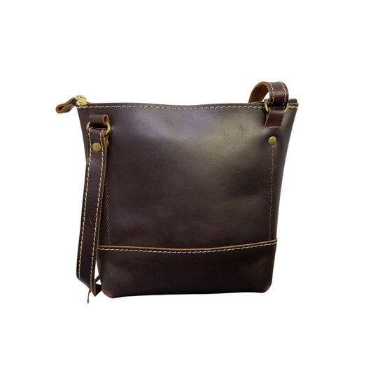 Portland Leather Brown Crossbody Handbag
