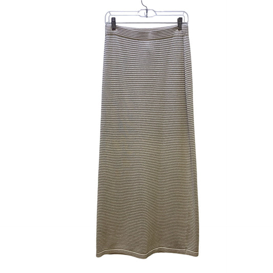 MaxMara Runway Long Viscose Yarn Skirt Tan M