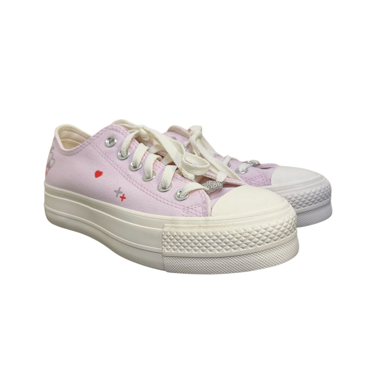 Converse All Star Pink Platform Low Top Sneakers Size 6.5