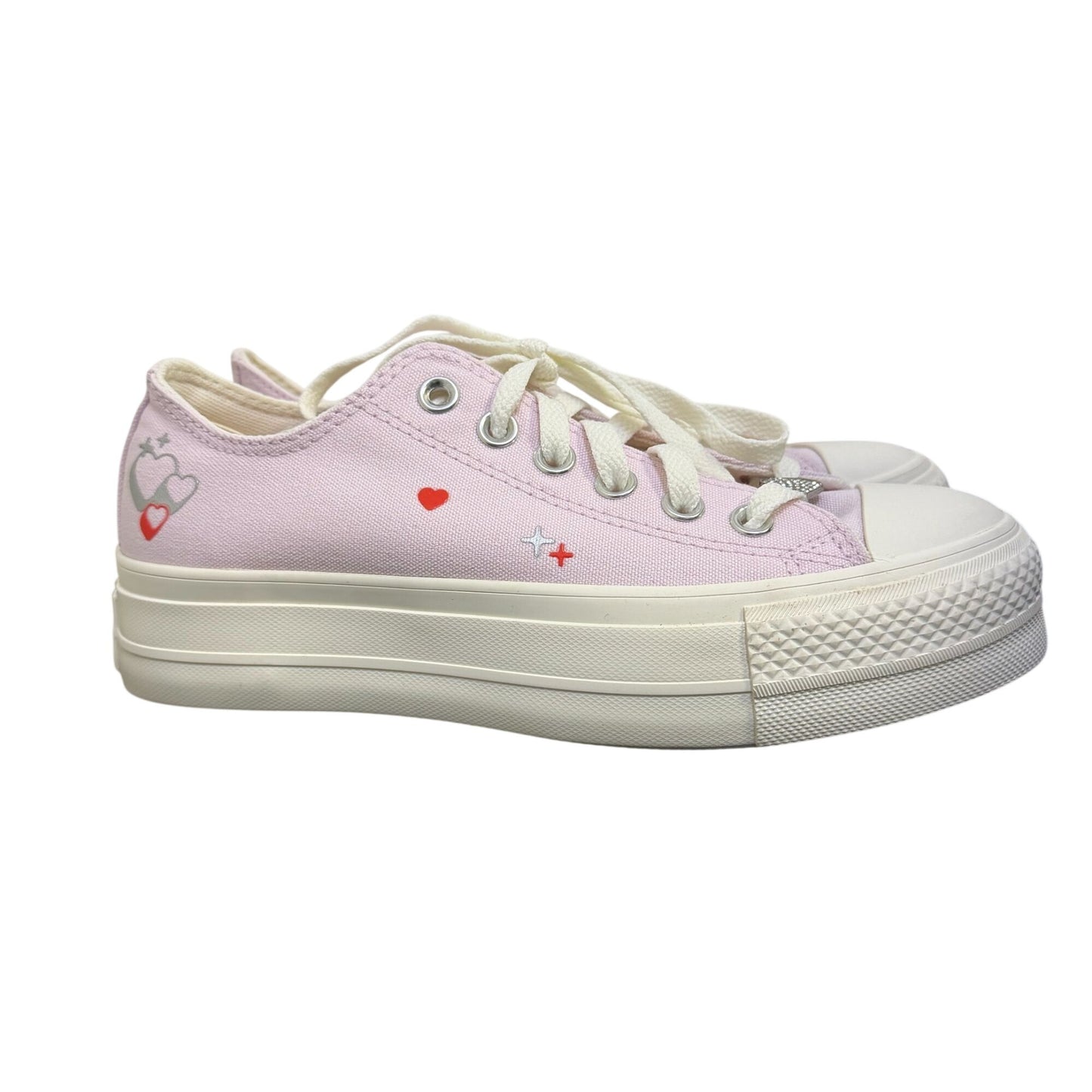 Converse All Star Pink Platform Low Top Sneakers Size 6.5