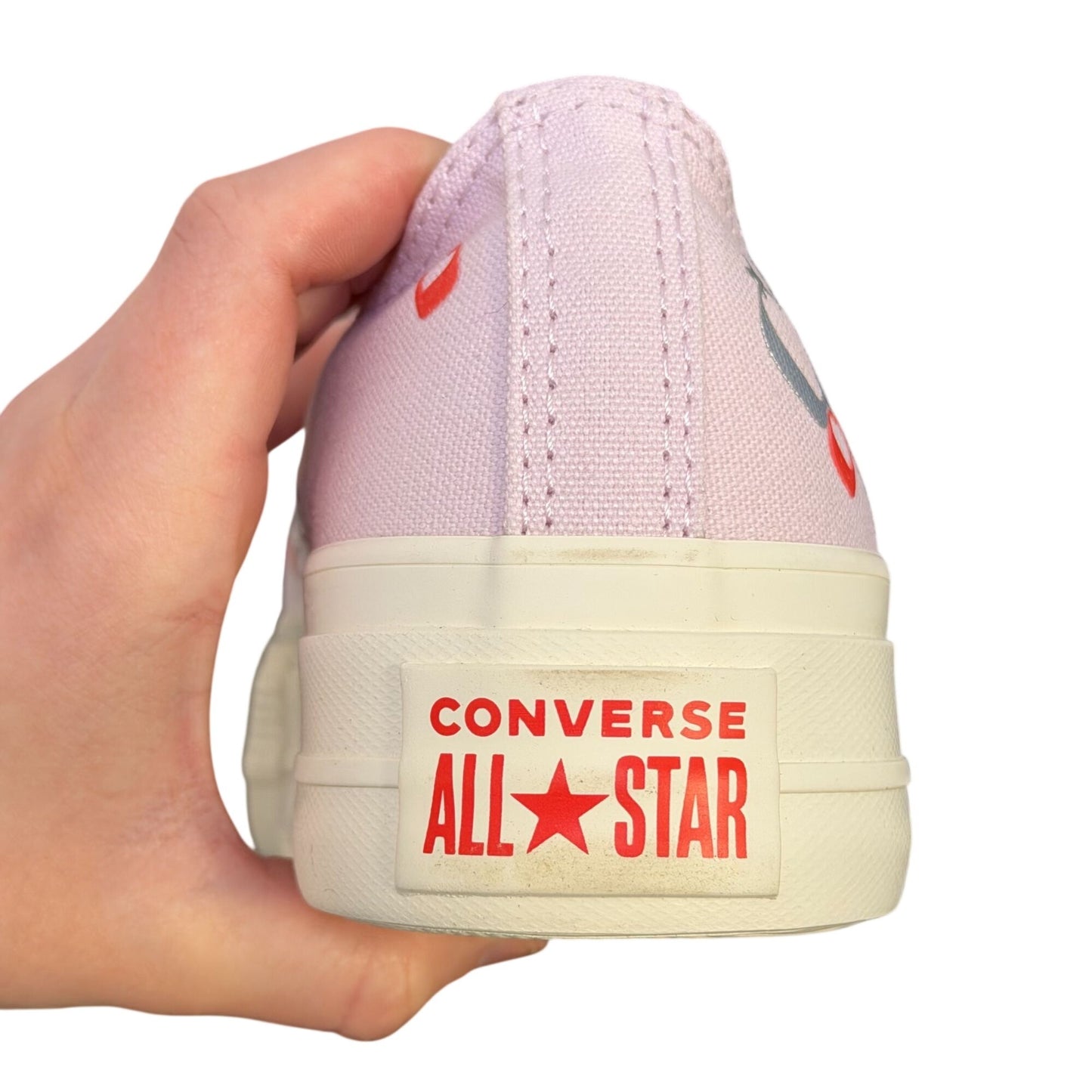 Converse All Star Pink Platform Low Top Sneakers Size 6.5