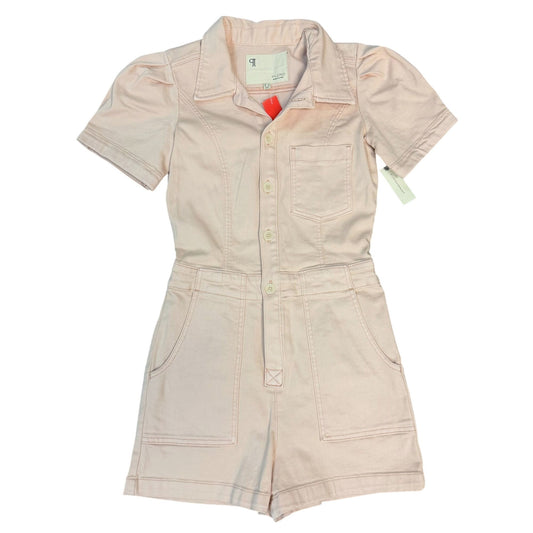 NWT Anthropologie Pilcro Pink Button-Front Romper Size 4