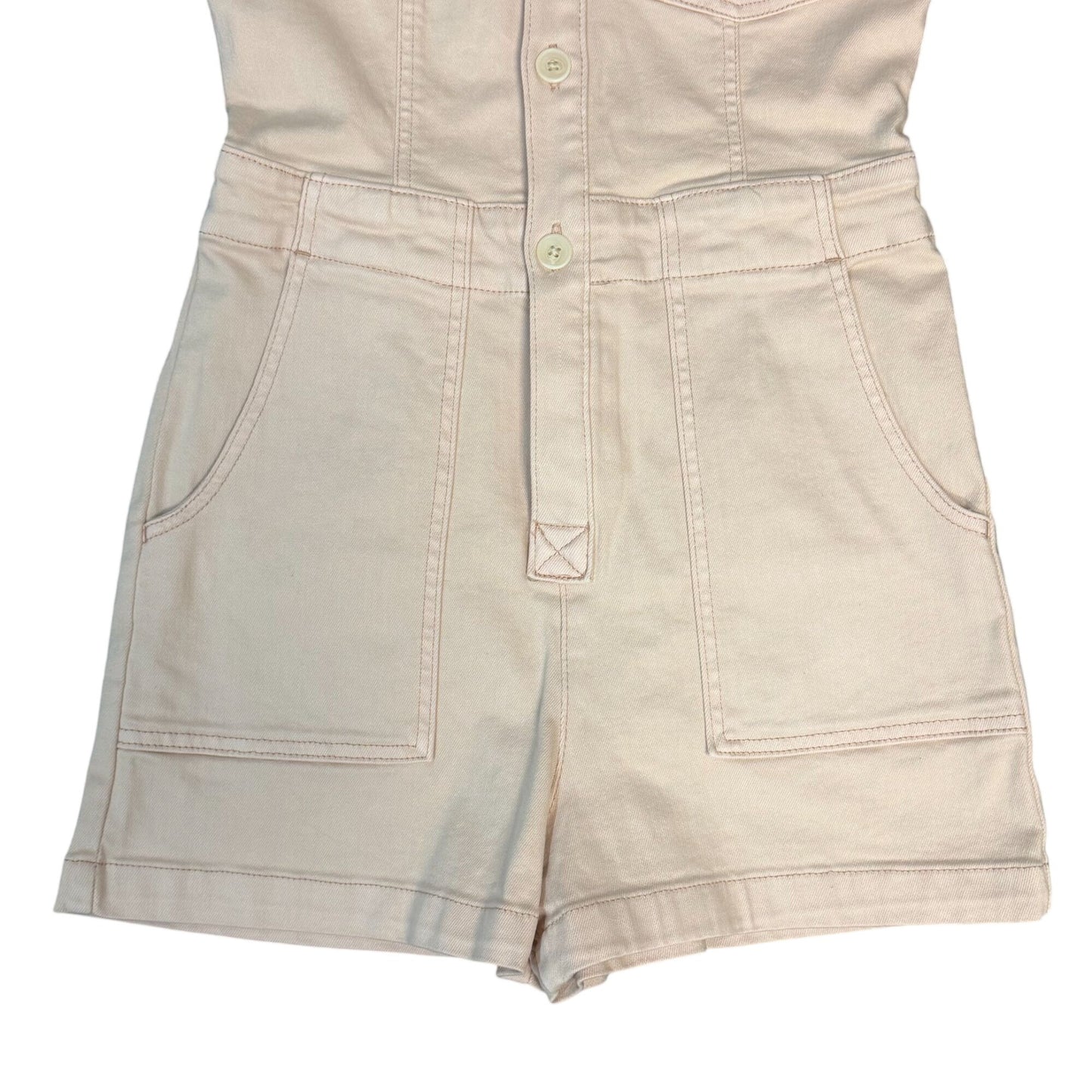 NWT Anthropologie Pilcro Pink Button-Front Romper Size 4