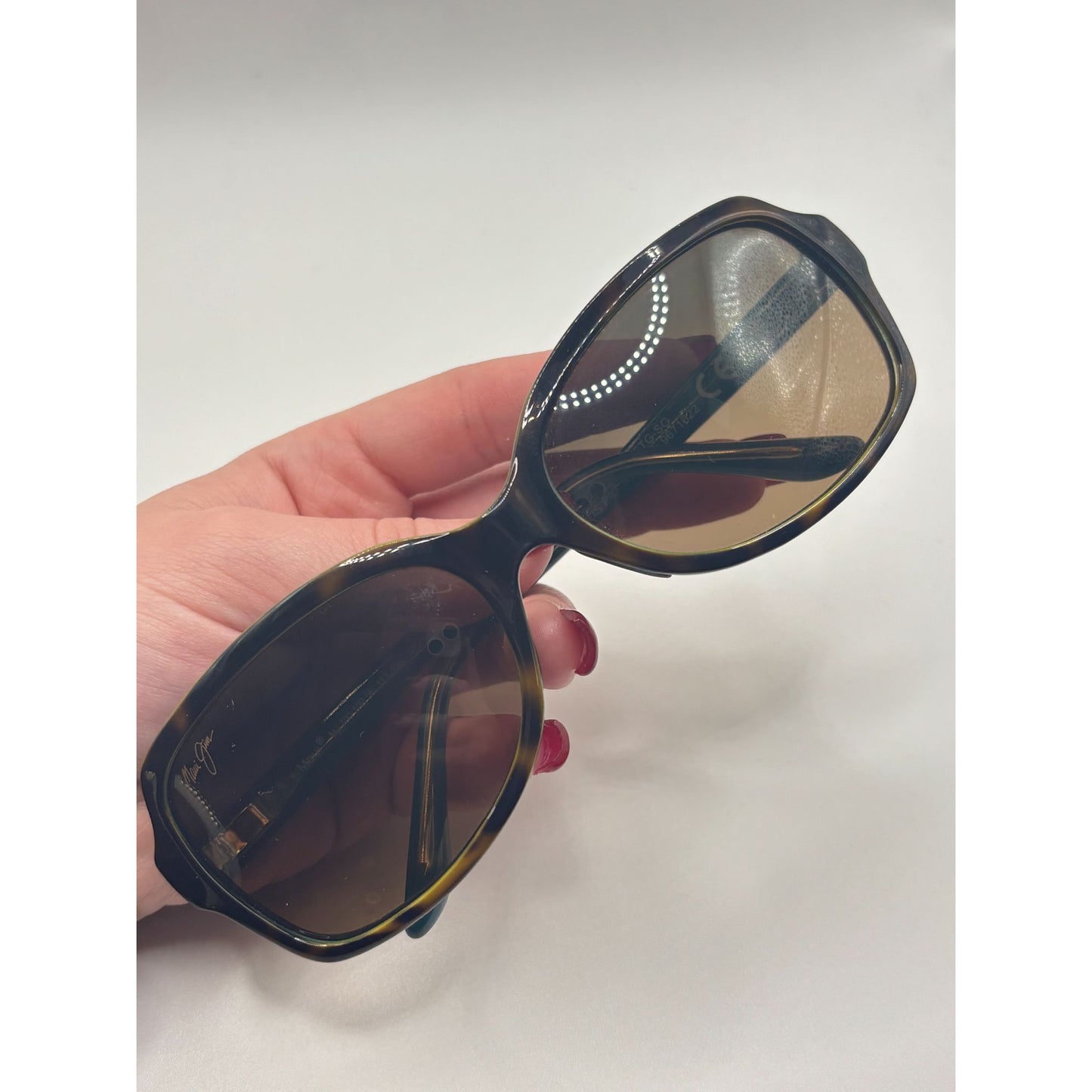 Maui Jim Polarized Sunglasses Tortoise Frame Brown Lenses