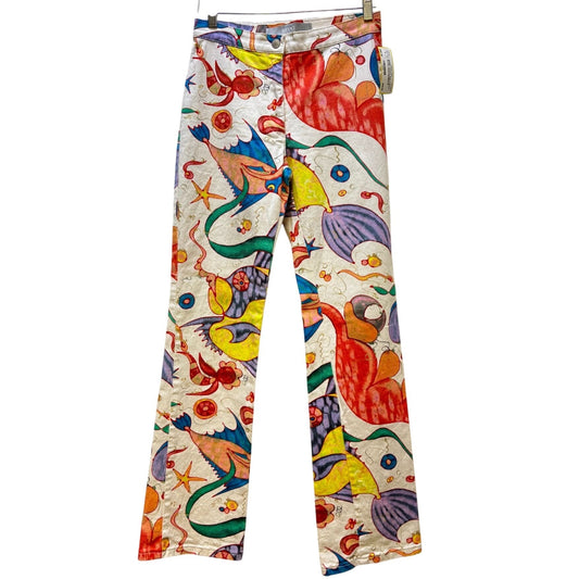 Versace Jeans Couture Multicolor Printed Pants M