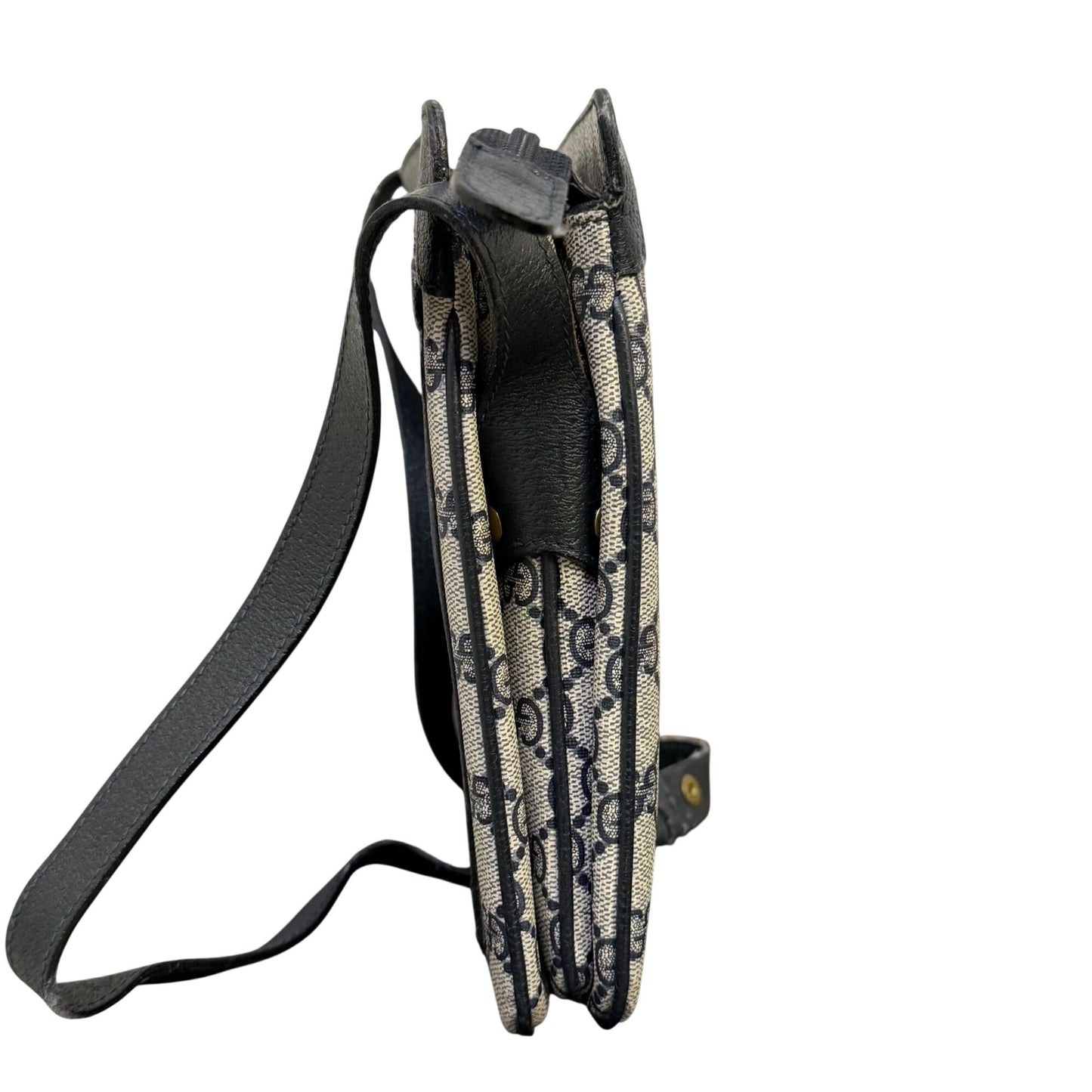 Gucci Vintage GG Supreme Monogram Navy Canvas Crossbody Bag