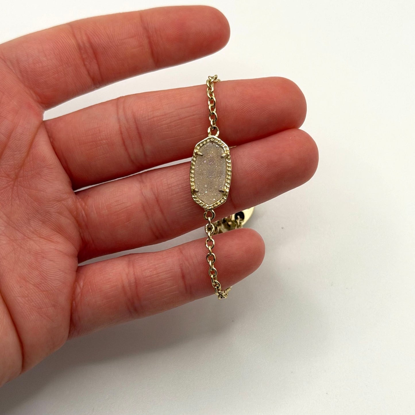 Kendra Scott Elaina Gold Adjustable Chain Bracelet Gold Tone